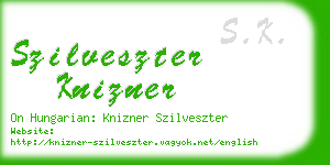 szilveszter knizner business card